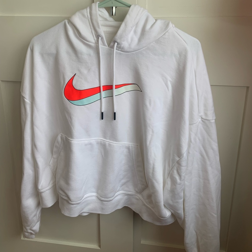 White Nike Womens hooded sweatshirt